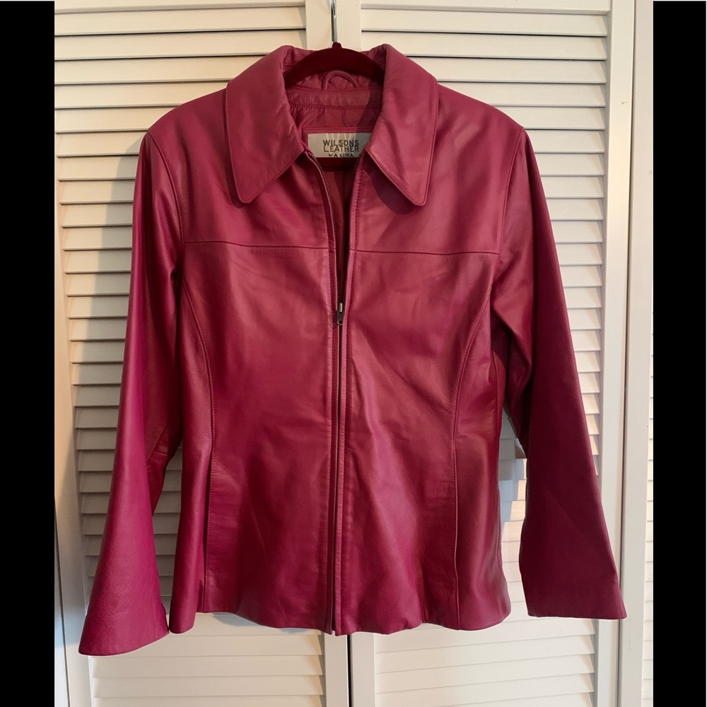 Wilson’s Pink Leather Jacket Size M
